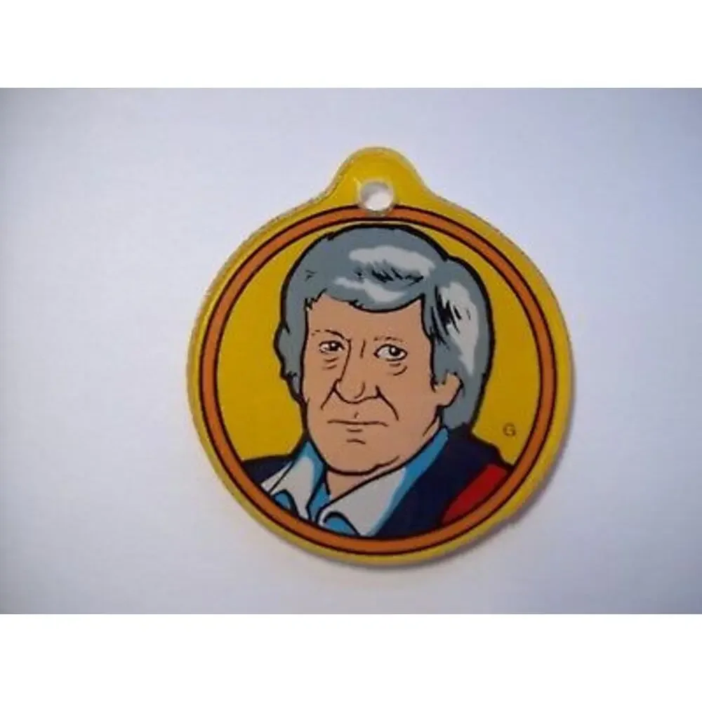 Doctor Who Pinball Machine Promo Plastic Keychain Jon Pertwee Bally 1992